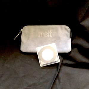 Melt cosmetics ultra suede bag with compact mirror
